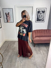 Harlow Lace Slip Skirt - Rust