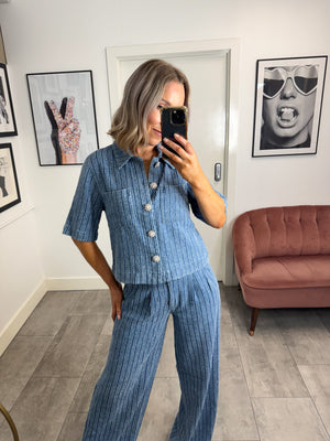 Malba Denim Trousers - Medium Blue