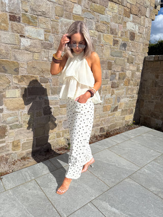 Avery Halterneck Top - Lemon