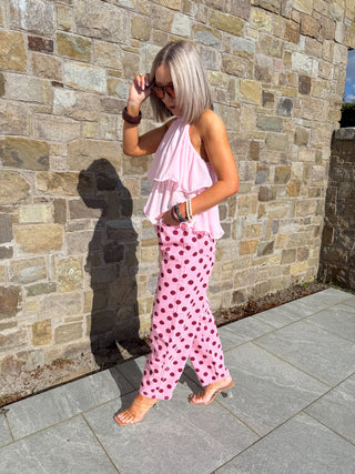 Avery Halterneck Top - Pink