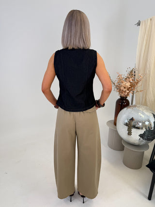 Alba Knotted Waistcoat - Dark Denim