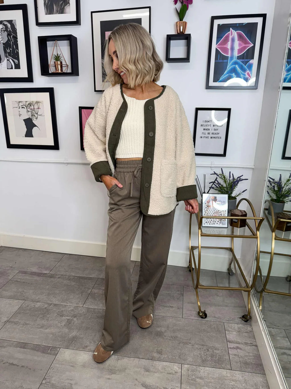 Teddi Borg Jacket - Khaki