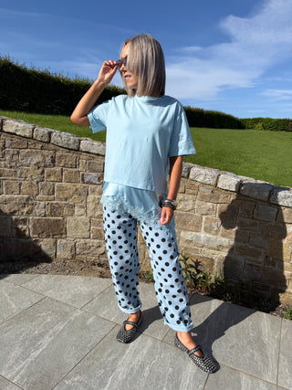 Lia Combined T-Shirt - Blue