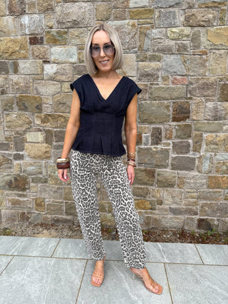 Sophie Mom Jeans - Leopard Print