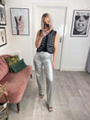 Viva Metallic Trouser - Silver