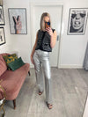 Viva Metallic Trouser - Silver