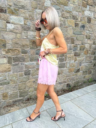 Edie Satin Shorts - Pink