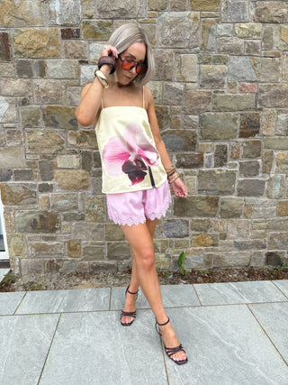 Edie Satin Shorts - Pink