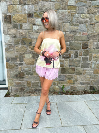 Edie Satin Shorts - Pink