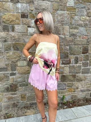 Edie Satin Shorts - Pink