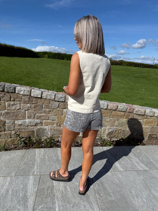 Daisy Shorts - Leopard Print