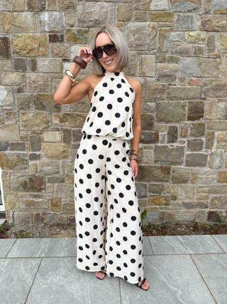 Maizee Halterneck Top - Polka
