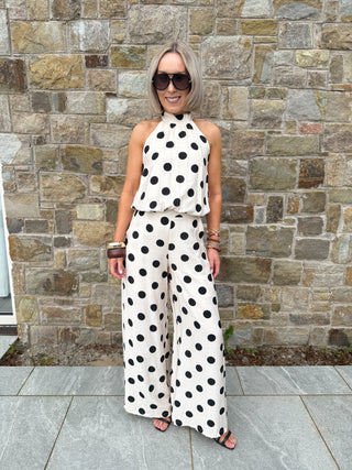 Maizee Halterneck Top - Polka