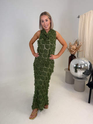 Pazilla Long Dress - Green
