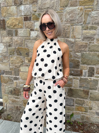 Maizee Halterneck Top - Polka