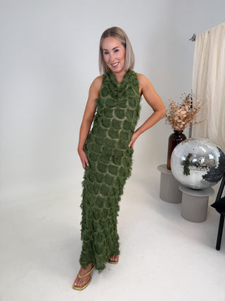 Pazilla Long Dress - Green