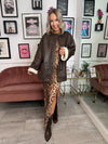 Ninna Long Sleeve Mesh Dress - Leopard