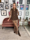 Ninna Long Sleeve Mesh Dress - Leopard