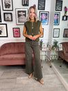 Edel Wide Leg Jeans - Khaki