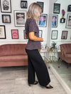 Chia Cinched Waist Top - Leopard