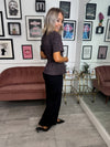 Chia Cinched Waist Top - Leopard