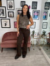 Dee Wide Leg Jeans - Brown