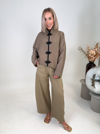 Jett Knotted Jacket - Taupe