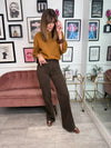 Dee Wide Leg Jeans - Brown