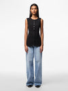 Tempre Long Waistcoat - Black