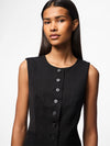 Tempre Long Waistcoat - Black