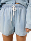 Katri Denim Shorts - Striped