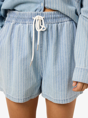 Katri Denim Shorts - Striped