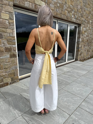 Lainey Gingham Top - Lemon
