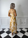 Rya Ruffle Midaxi Dress - Yellow Ochre Floral