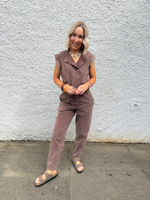Cindy Jumpsuit - Chocolate