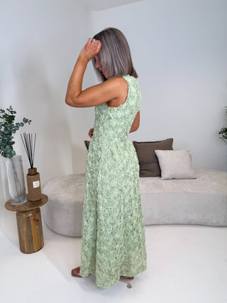 Glory Sleeveless Midi Dress - Smoke Green