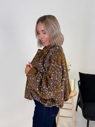 Vida Bambi Bomber Jacket - Camel