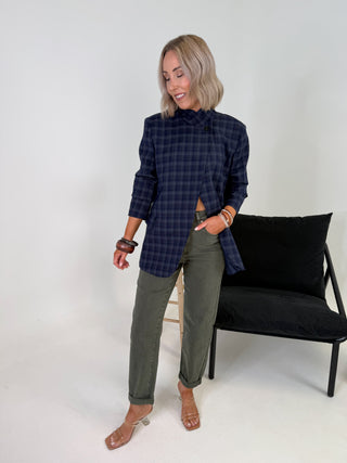 Bevin Mom Jeans - Olive