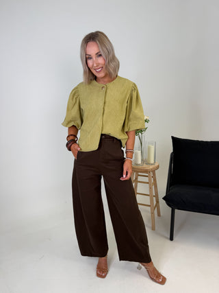 Riva Corduroy Jacket - Lime Green