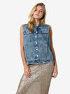 Mami Oversized Vest - Medium Blue