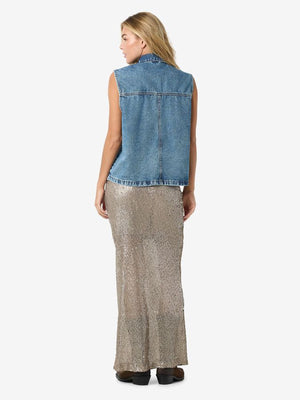 Mami Oversized Vest - Medium Blue