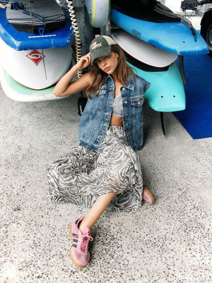 Mami Oversized Vest - Medium Blue