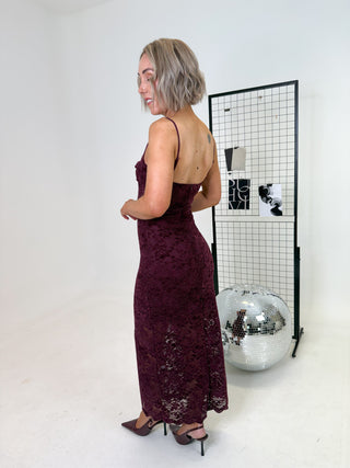 Millie Lace Cami Dress - Plum