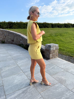 Yaz Denim Waistcoat - Mustard