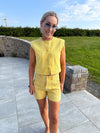 Yaz Denim Waistcoat - Mustard