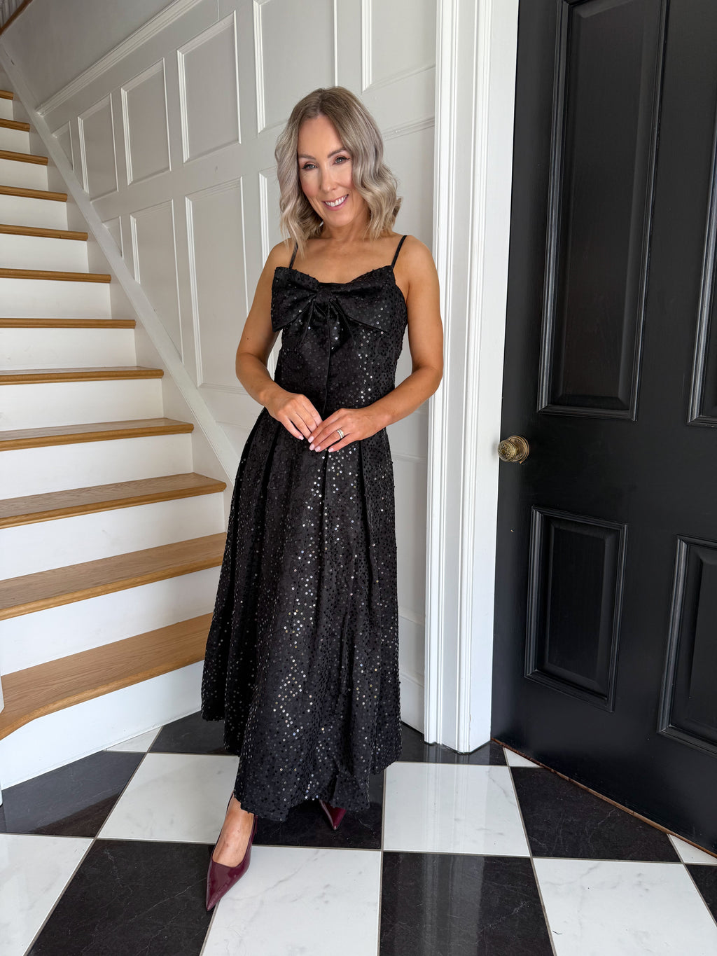 Zoya Sequin Skirt - Black