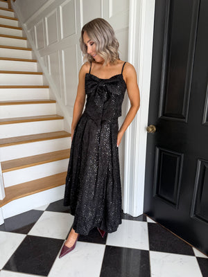 Zoya Sequin Skirt - Black