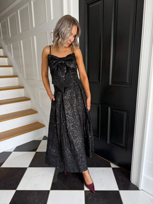Zoya Sequin Skirt - Black
