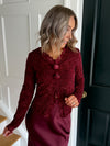 Fern Lace Flower Top - Plum