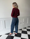 Fern Lace Flower Top - Plum
